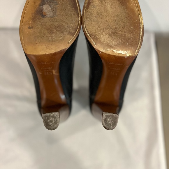 Authentic Vintage Dolce & Gabbana Black Leather Loafer Block Heels - Picture 11 of 12